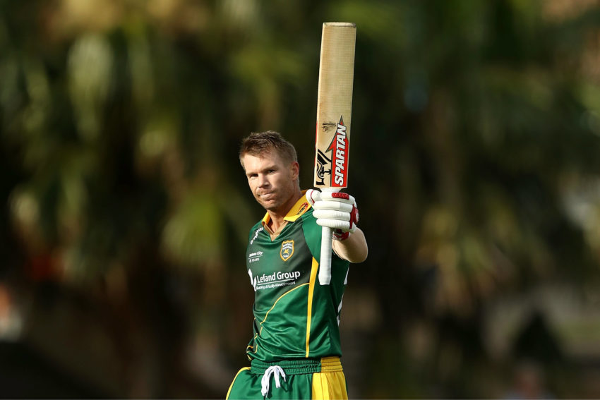 Warner's 77-ball 110 featured four fours and seven sixes 