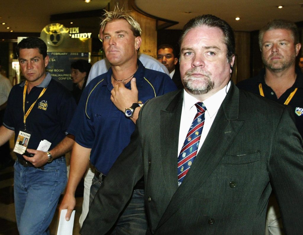 Shane Warne was banned for 12 months in 2003 after failing a drug test