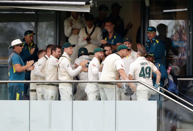 Smith was touched by his team-mates' reaction to a special hundred