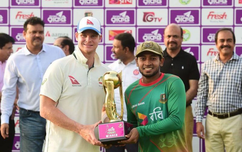 Australia and Bangladesh shared a two-match Test series 1-1 in 2017