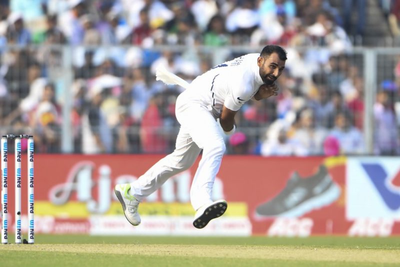 Mohammed Shami was unplayable at times on the first day of the pink ball Test