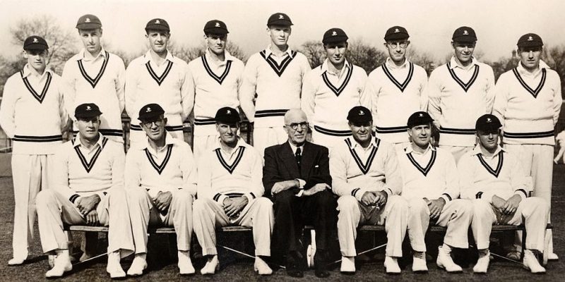 South African team during their tour to England in 1951, led by Dudley Nourse (seated third from left)