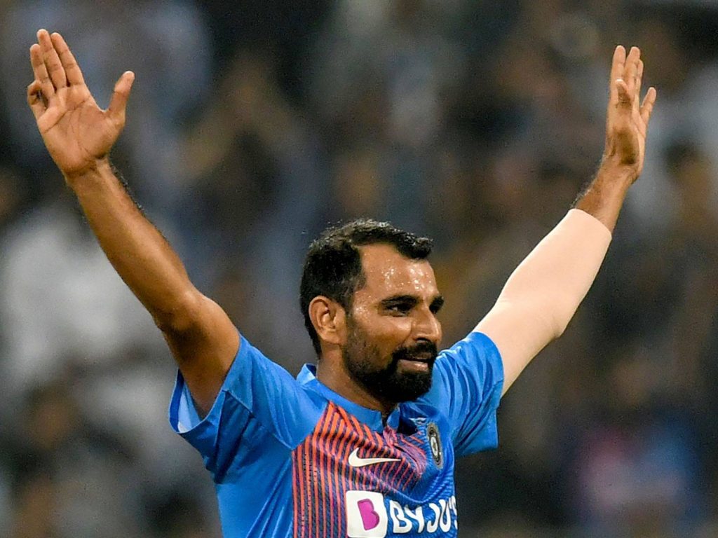 Mohammed Shami took his first T20I wicket since 2016
